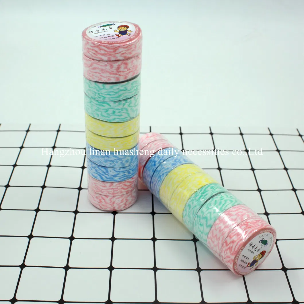 Multicolored Compressed Towel 4.5dia Face Cotton Tissue Nonwoven