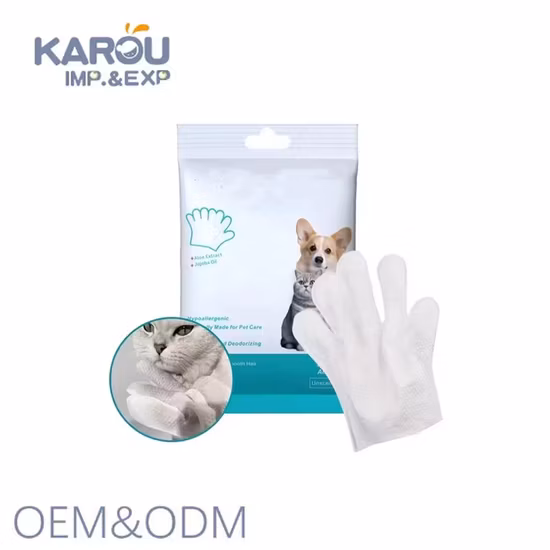 Salviette usa e getta per animali domestici/Fazzoletti per la pulizia degli animali pelosi/Salviette per guanti SPA per toelettatura