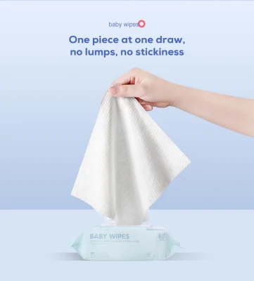 Tessuto di cotone bagnato per bambini personalizzato 15 * 15 cm per la vendita calda di mani e viso