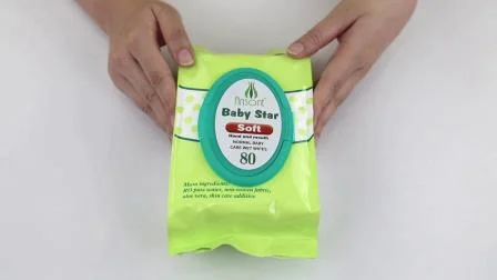 Campione gratuito di salviettine umidificate biodegradabili per neonati per la cura personale