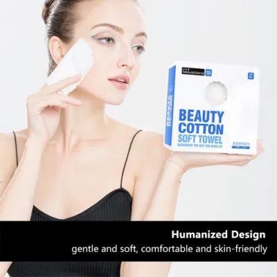 Salviette umide e asciutte di bambù non tessute organiche personalizzate di Spunlace Asciugamano di cotone usa e getta del tessuto Asciugamano estetico del viso Tessuti per il viso